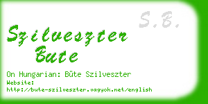szilveszter bute business card