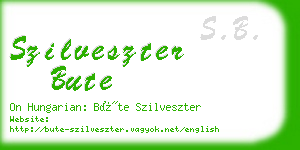 szilveszter bute business card